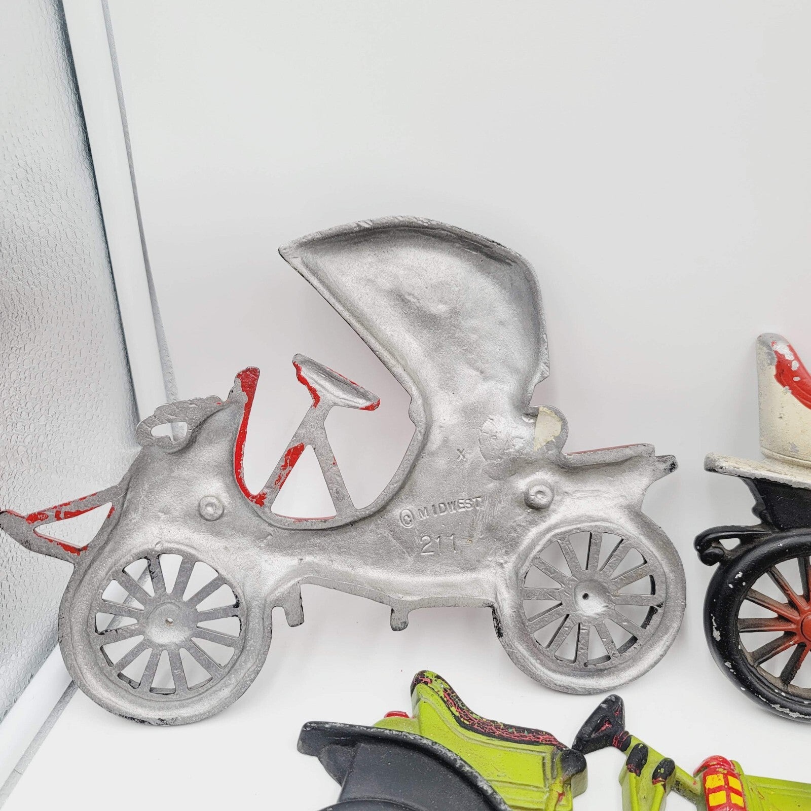 1910 Buick metal Garage Art Antique Aluminum Classic Cars Lot of 5