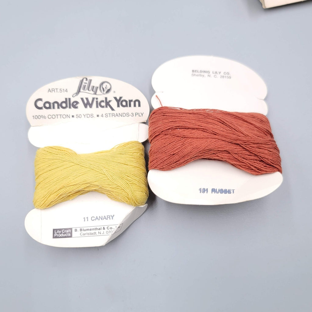 11 Skeins of Candle Wick Yarn Lily Multiple Colors