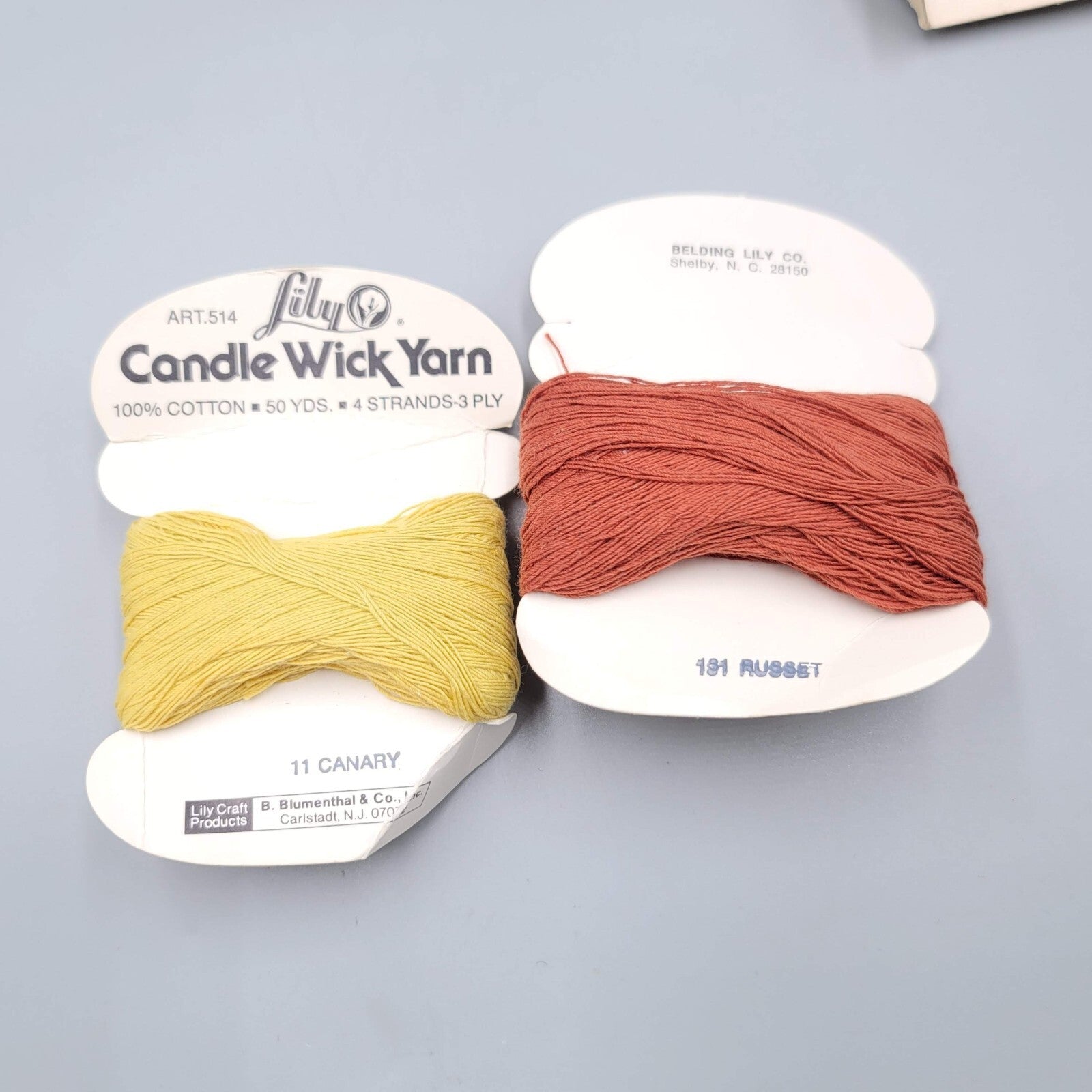 11 Skeins of Candle Wick Yarn Lily Multiple Colors