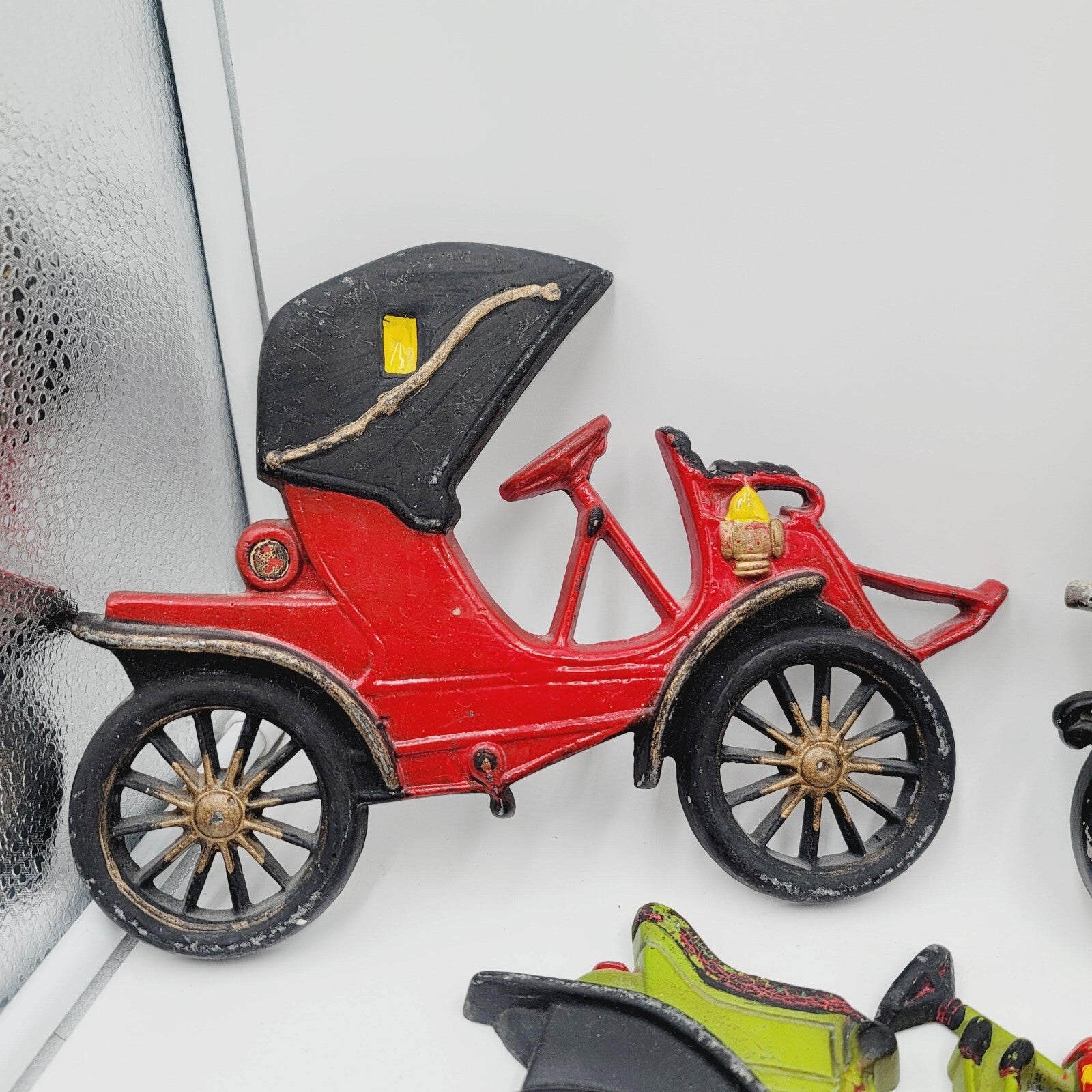 1910 Buick metal Garage Art Antique Aluminum Classic Cars Lot of 5