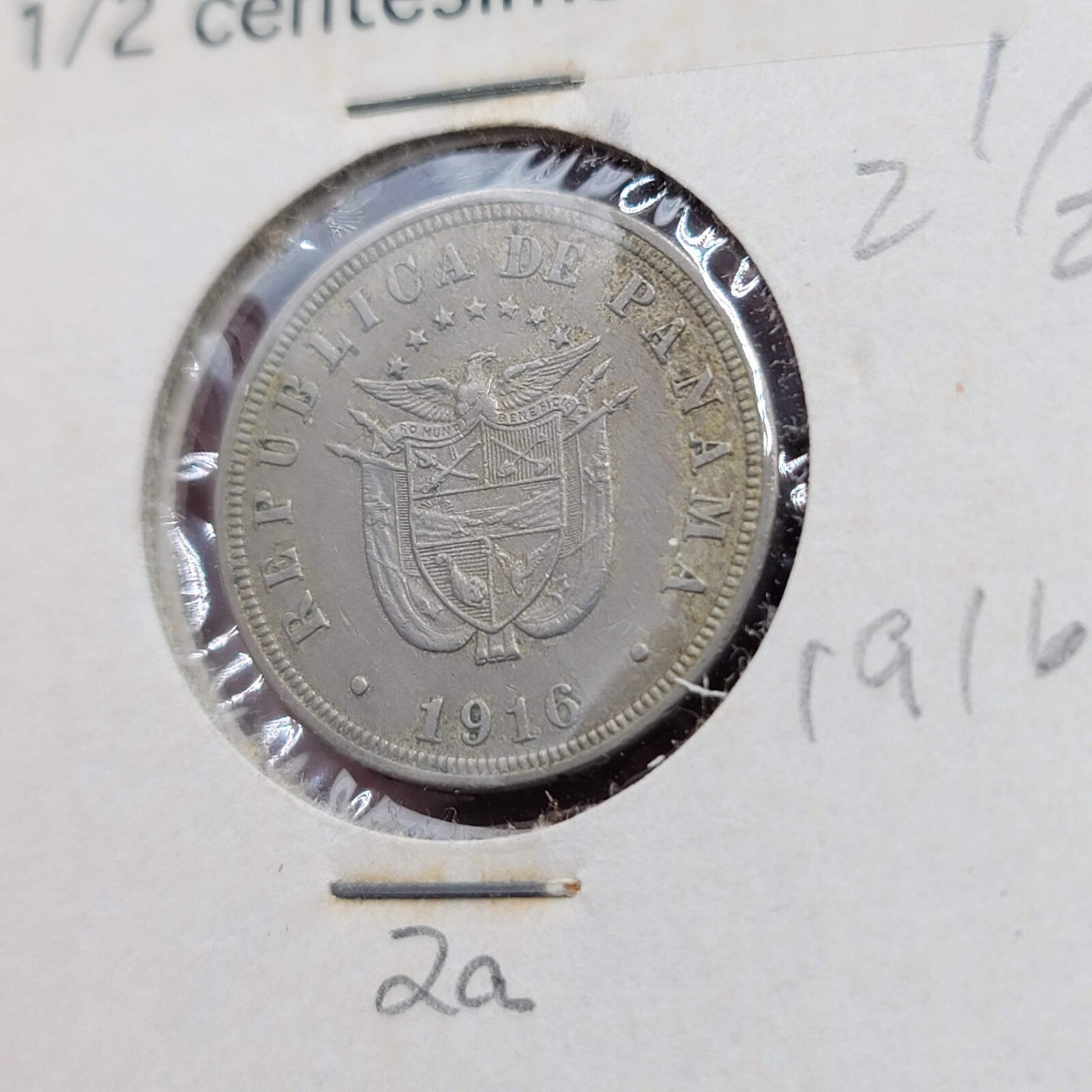 1916 Panama 2 1/2 Centesimos Coin Nice Details Lot of 4