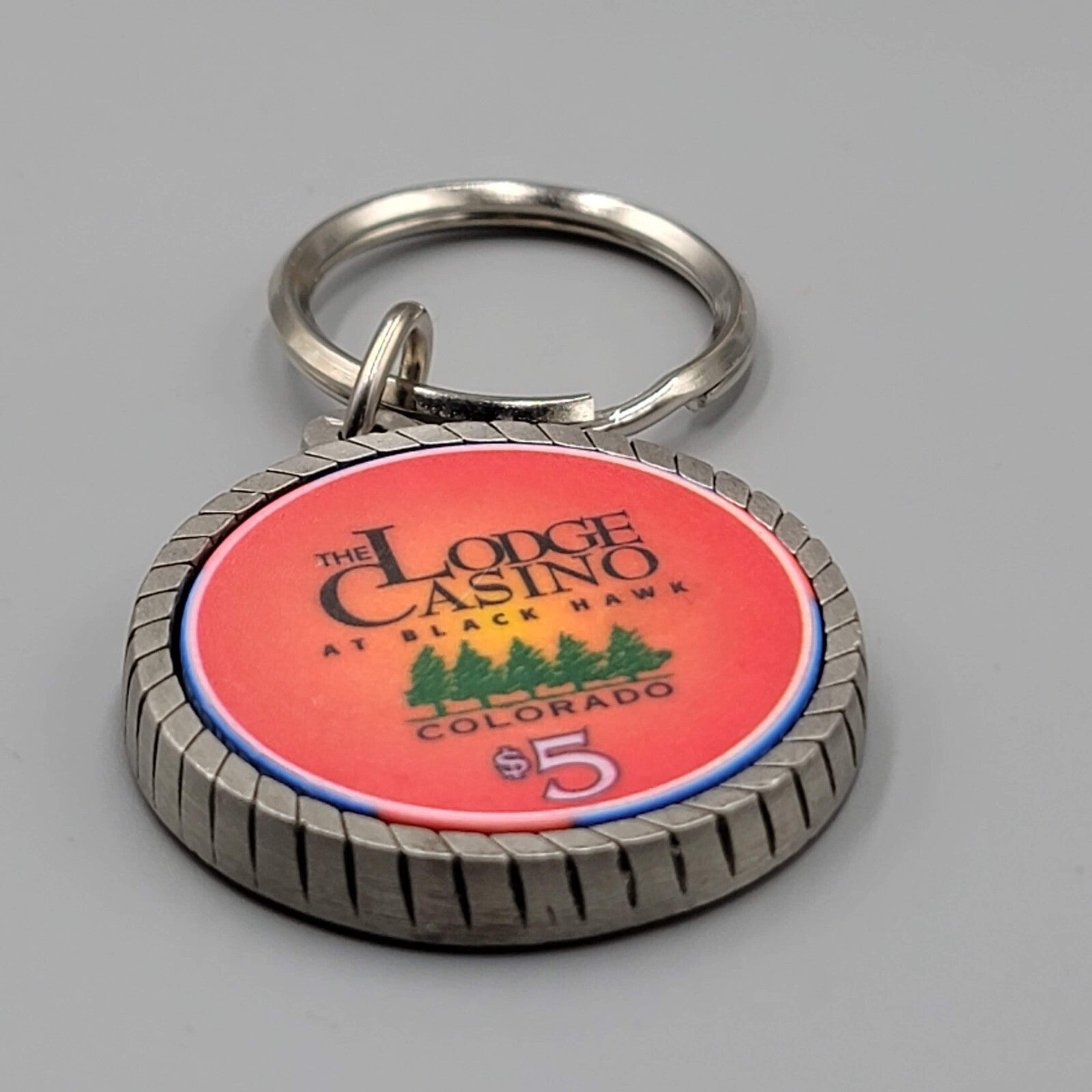 $5 Token Lodge Casino Keychain at Black Hawk  Colorado NWOT