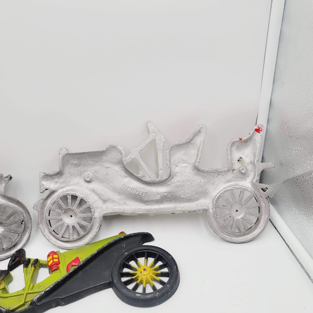 1910 Buick metal Garage Art Antique Aluminum Classic Cars Lot of 5
