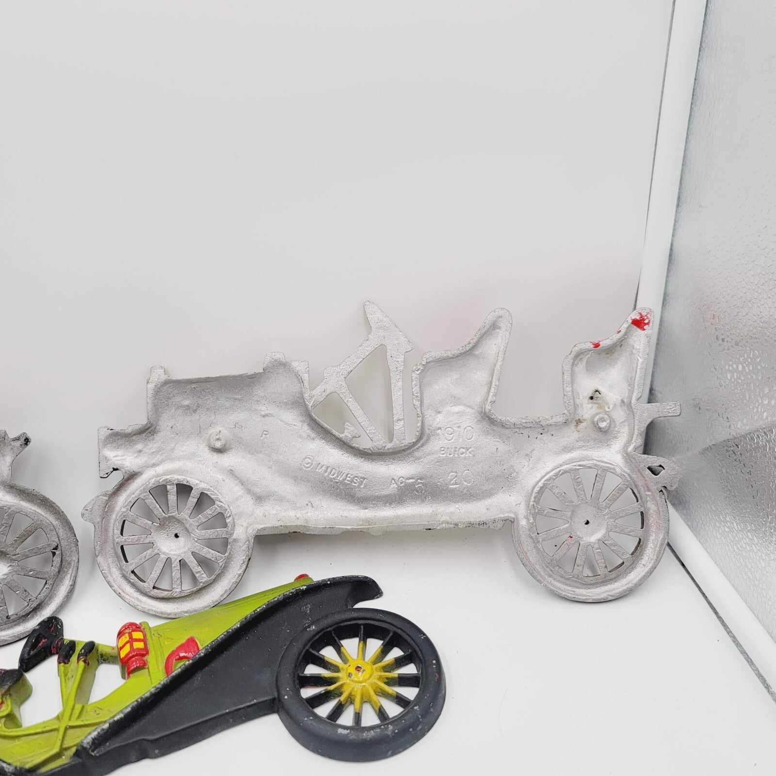 1910 Buick metal Garage Art Antique Aluminum Classic Cars Lot of 5