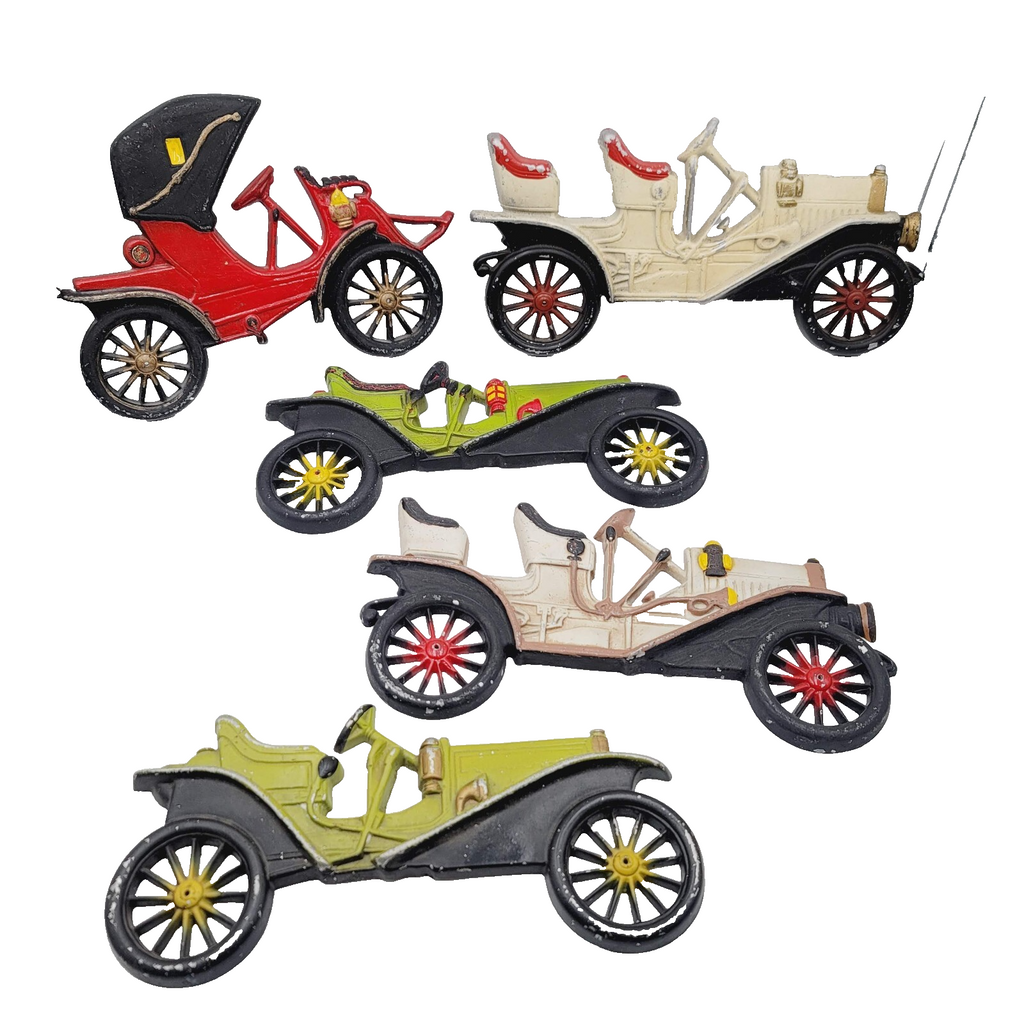 1910 Buick metal Garage Art Antique Aluminum Classic Cars Lot of 5