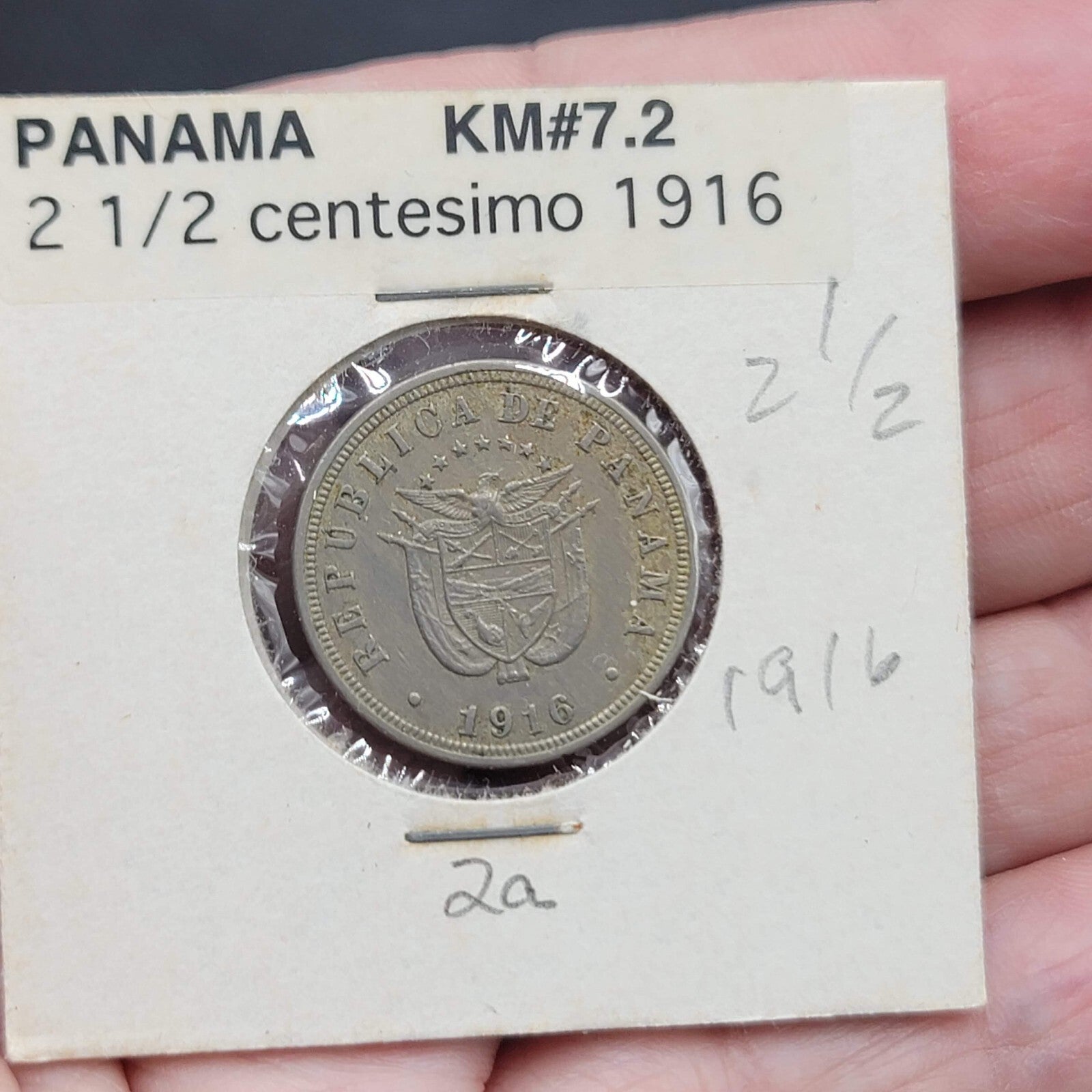 1916 Panama 2 1/2 Centesimos Coin Nice Details Lot of 4