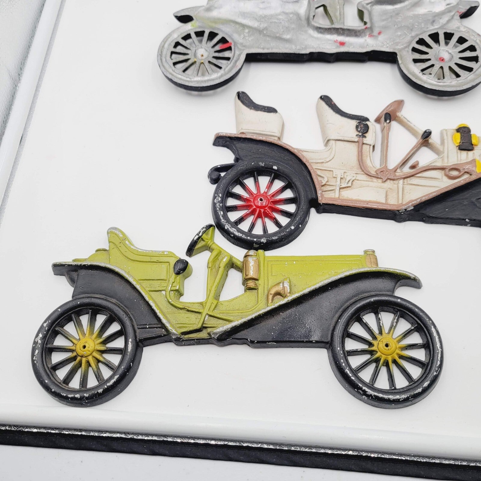 1910 Buick metal Garage Art Antique Aluminum Classic Cars Lot of 5