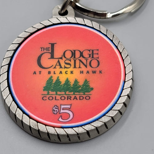 $5 Token Lodge Casino Keychain at Black Hawk  Colorado NWOT