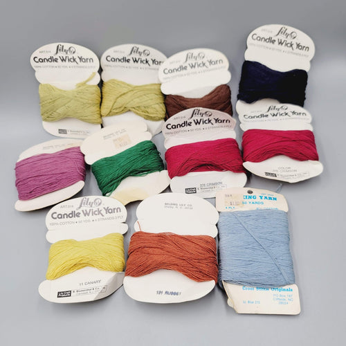 11 Skeins of Candle Wick Yarn Lily Multiple Colors