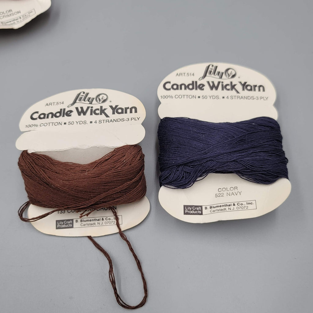 11 Skeins of Candle Wick Yarn Lily Multiple Colors