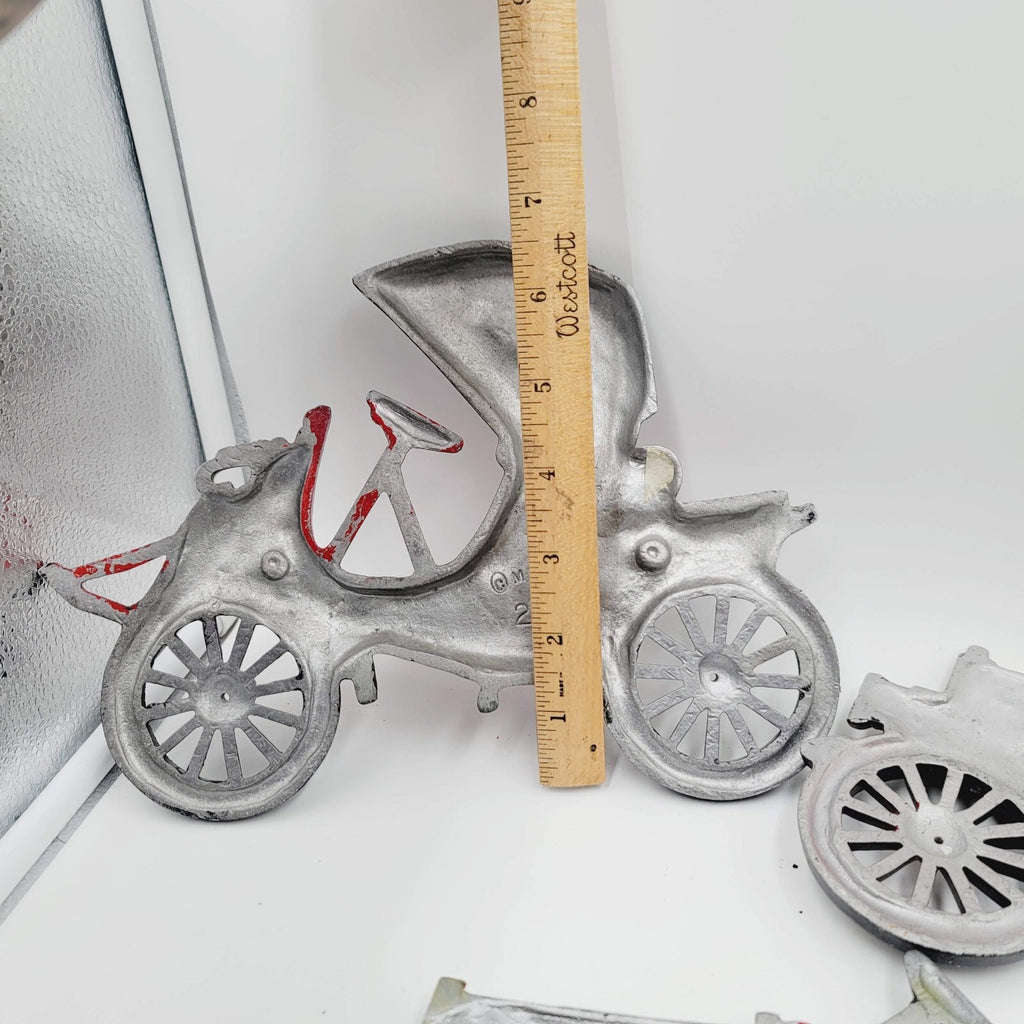 1910 Buick metal Garage Art Antique Aluminum Classic Cars Lot of 5